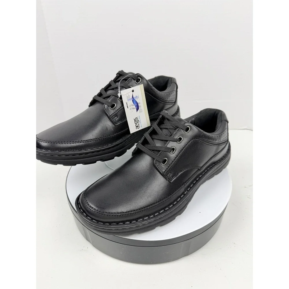 Drew Orthopedic Arch Support Men's Black Leather Comfort Oxford Dress Shoes 10 N